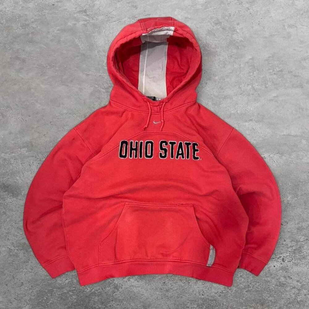 Vintage Ohio State Middle swoosh hoodie red